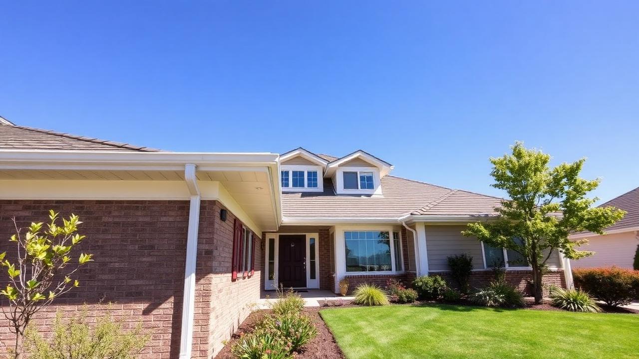 Beautiful home with professionally installed gutters